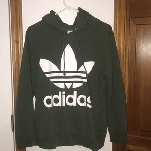 Adidas Olive Green Logo Sweatshirt